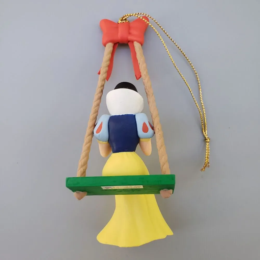 Grolier Disney Snow White Princess on Swing Ornament Blue Bird Red Bow Christmas